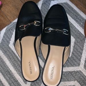 Target Merona brand black mule slides size 9 1/2